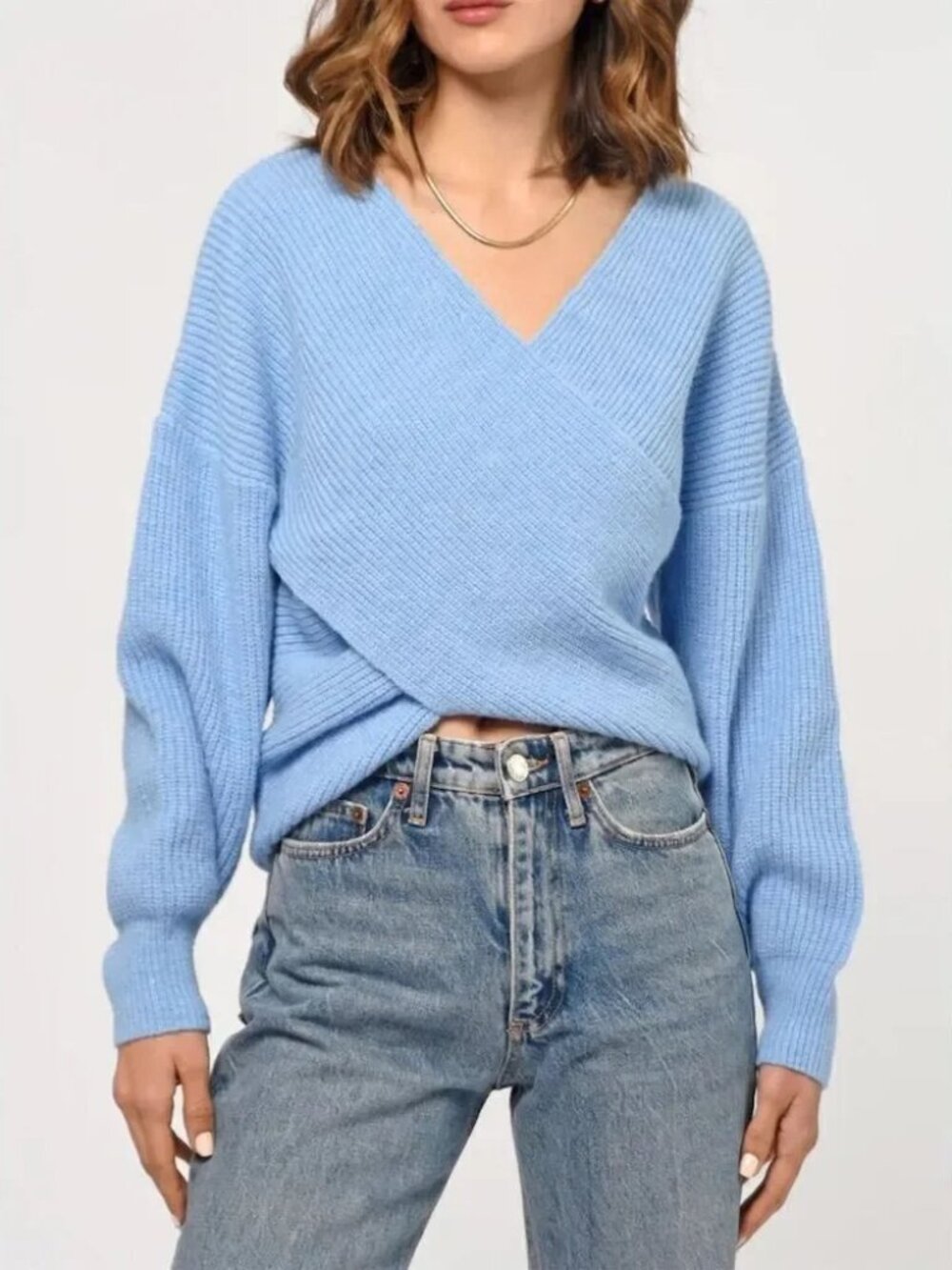 Greylin Blue V-Neck Sweater